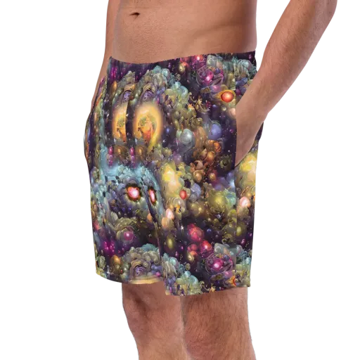 Cosmic Gem Garden on a Swim Trunks