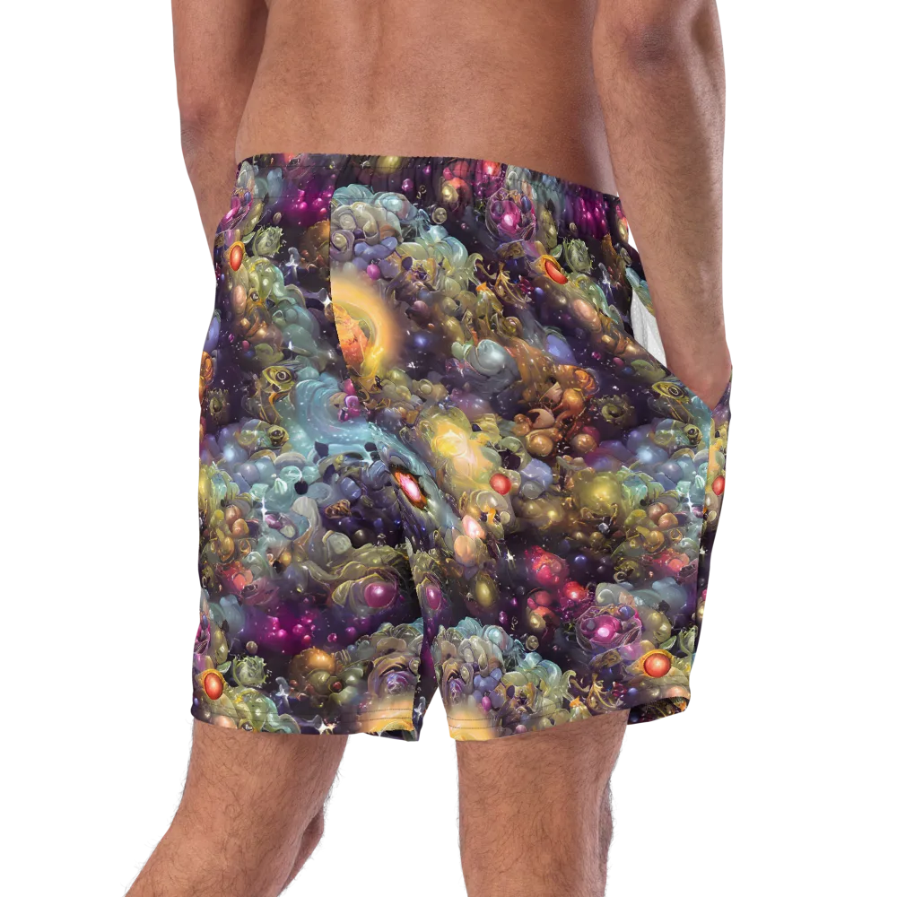 Cosmic Gem Garden on Swim Trunks — Right Back