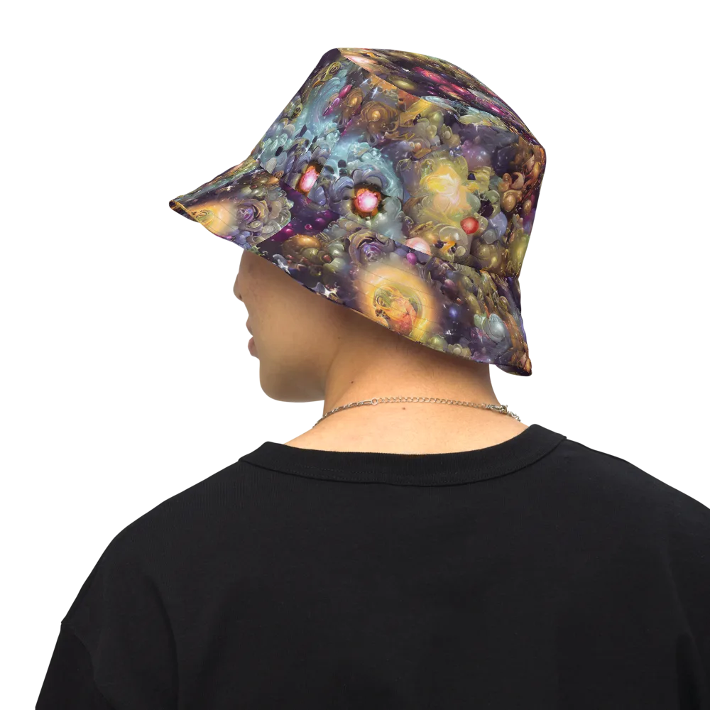 Cosmic Gem Garden on Reversible Bucket Hat — Back Inside