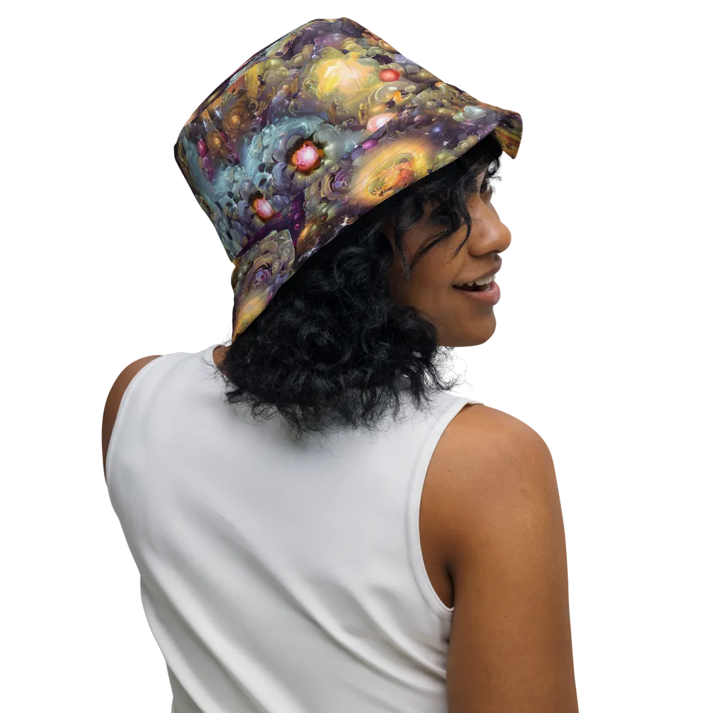 Cosmic Gem Garden on Reversible Bucket Hat — Right Outside