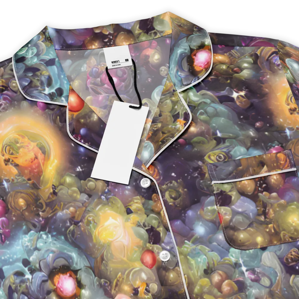 Cosmic Gem Garden on Women's Short Sleeve Pajama Top — Product details