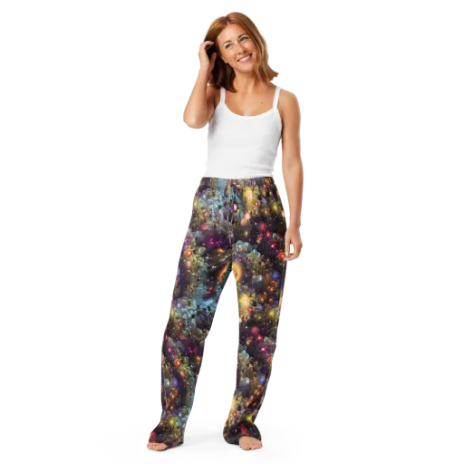 Cosmic Gem Garden on a Women's Pajama Pants