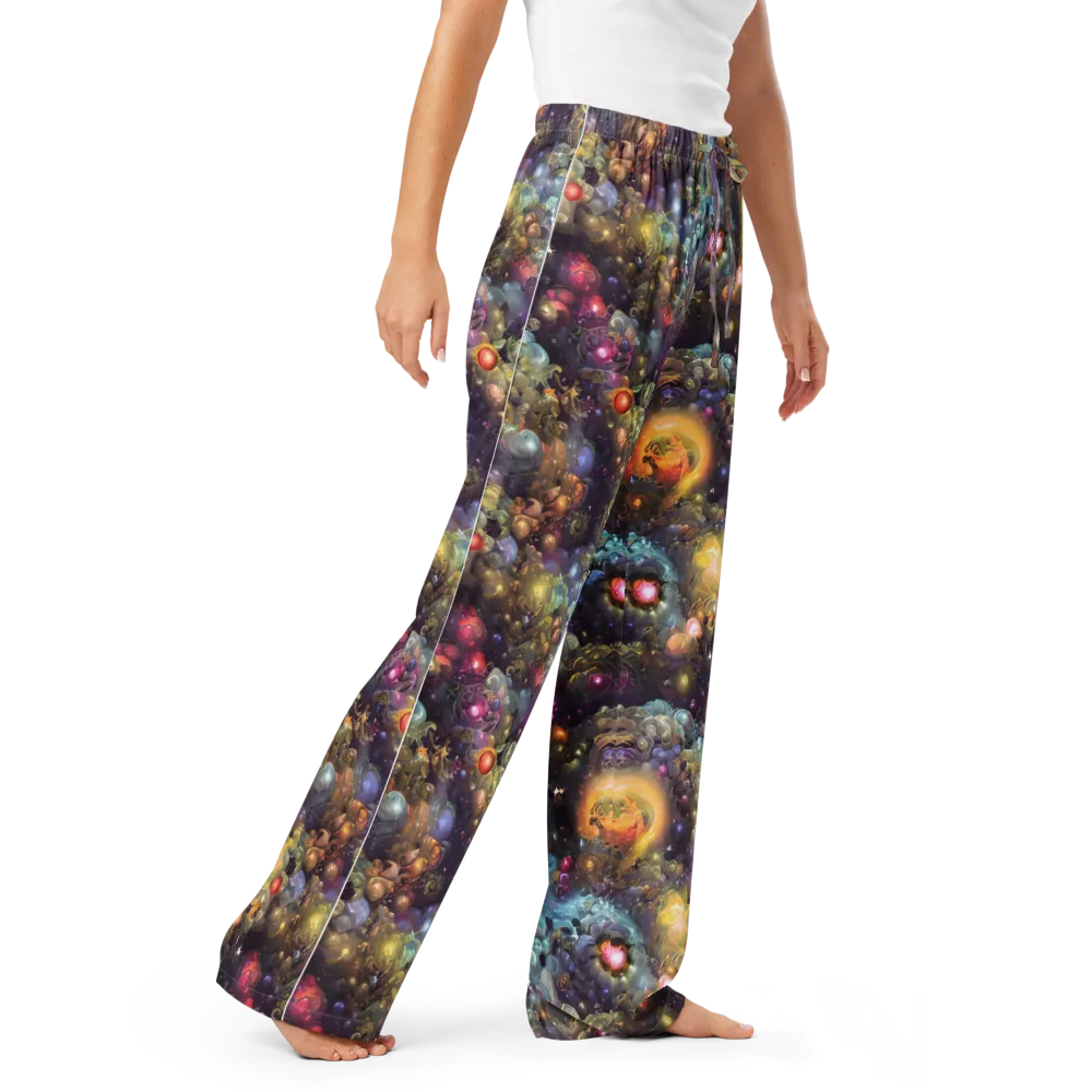 Cosmic Gem Garden on Women's Pajama Pants — Right Front