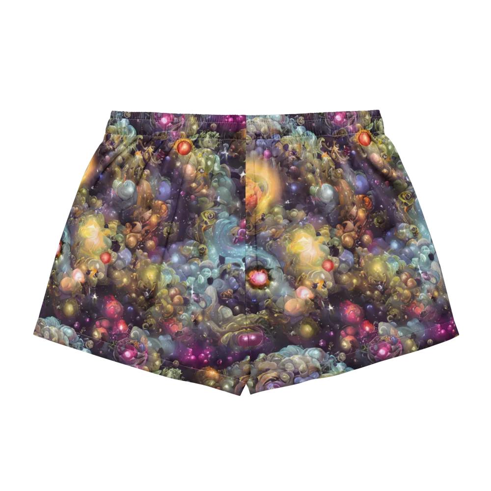 Cosmic Gem Garden on Women's Pajama Shorts — Back