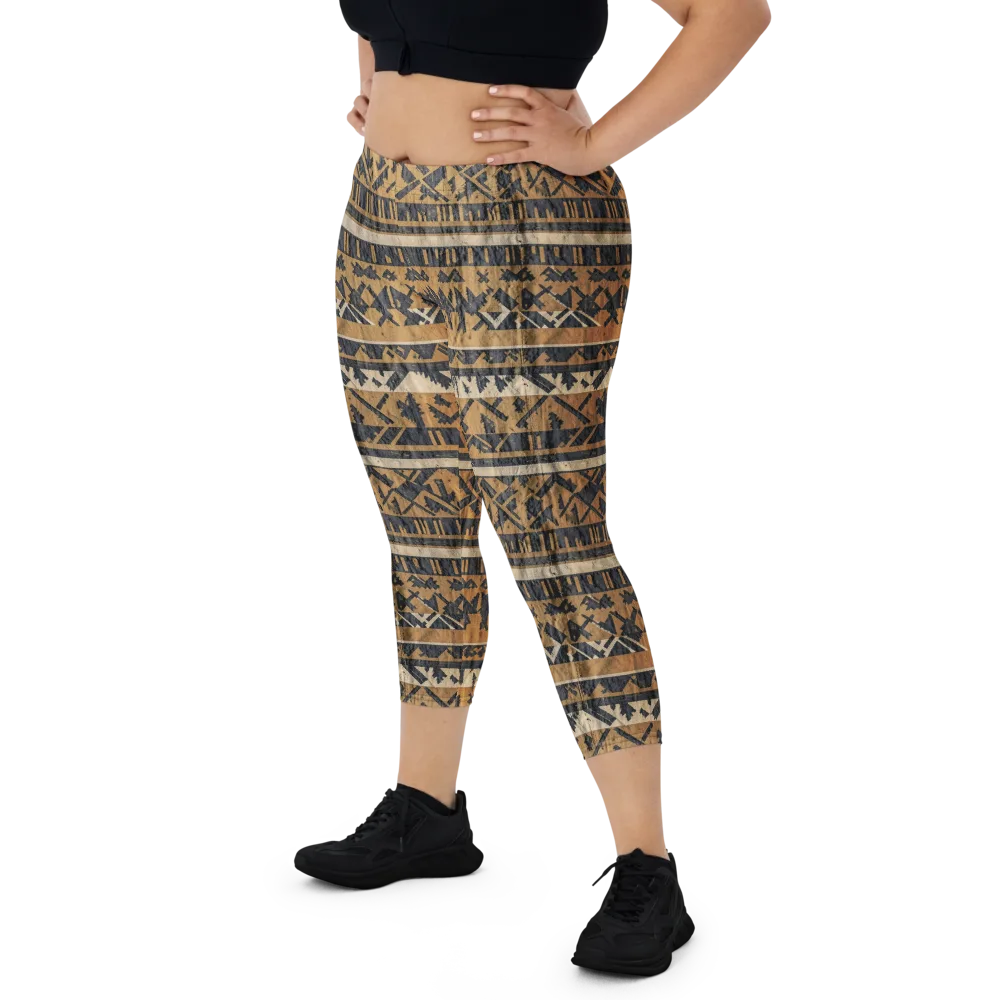 Ochre Nomad on Capri Leggings — Front