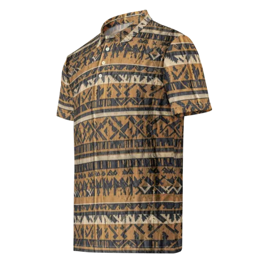 Ochre Nomad on a Men's Slim Fit Polo Shirt