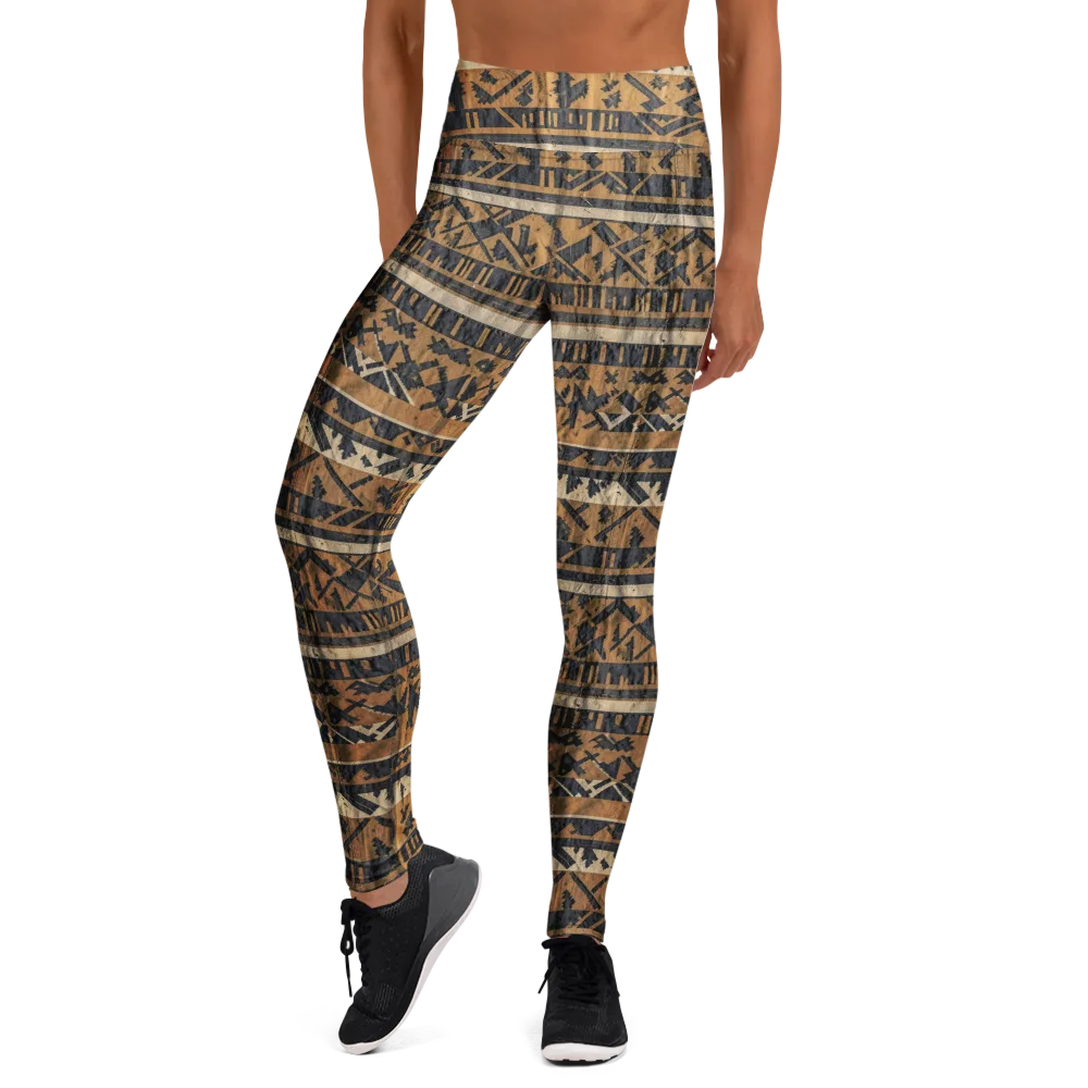 Ochre Nomad on Yoga Leggings — Front