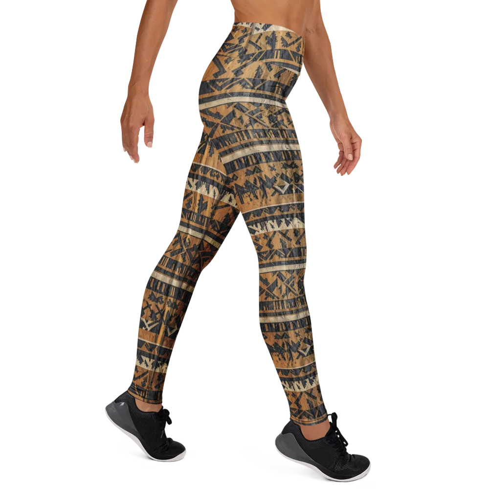 Ochre Nomad on Yoga Leggings — Right