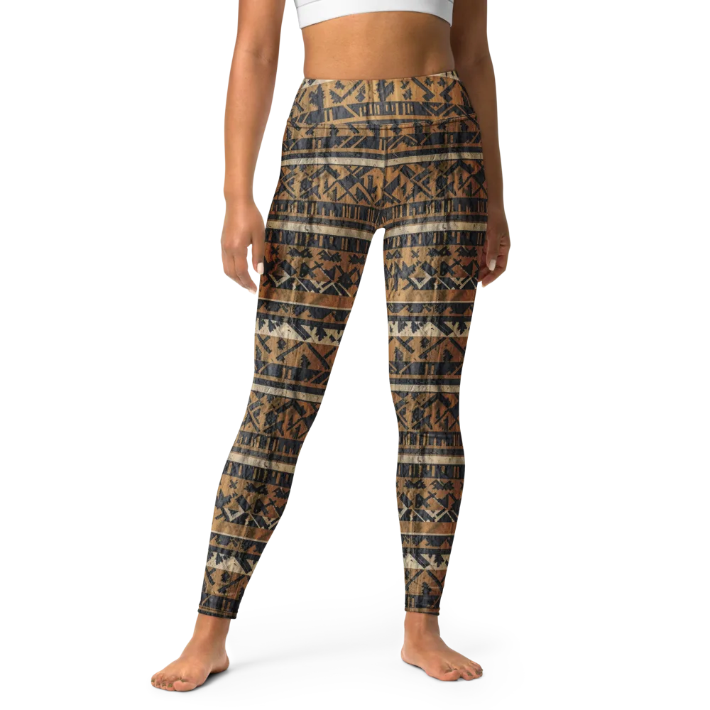 Ochre Nomad on Yoga Leggings — Front