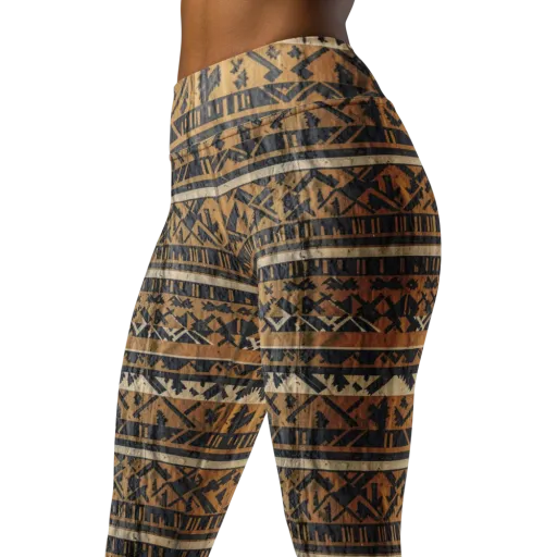 Ochre Nomad on a Yoga Leggings
