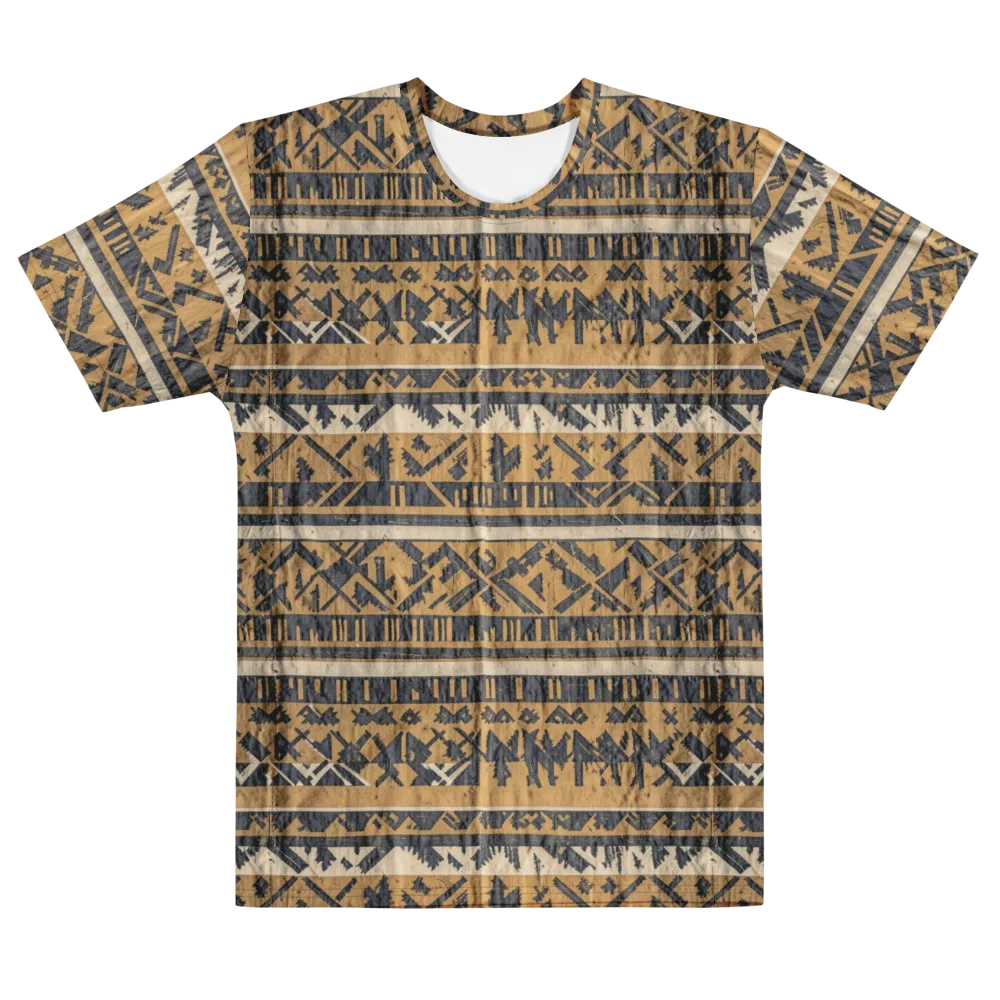 Ochre Nomad on Men's Cotton Crew Neck T-Shirt — Front