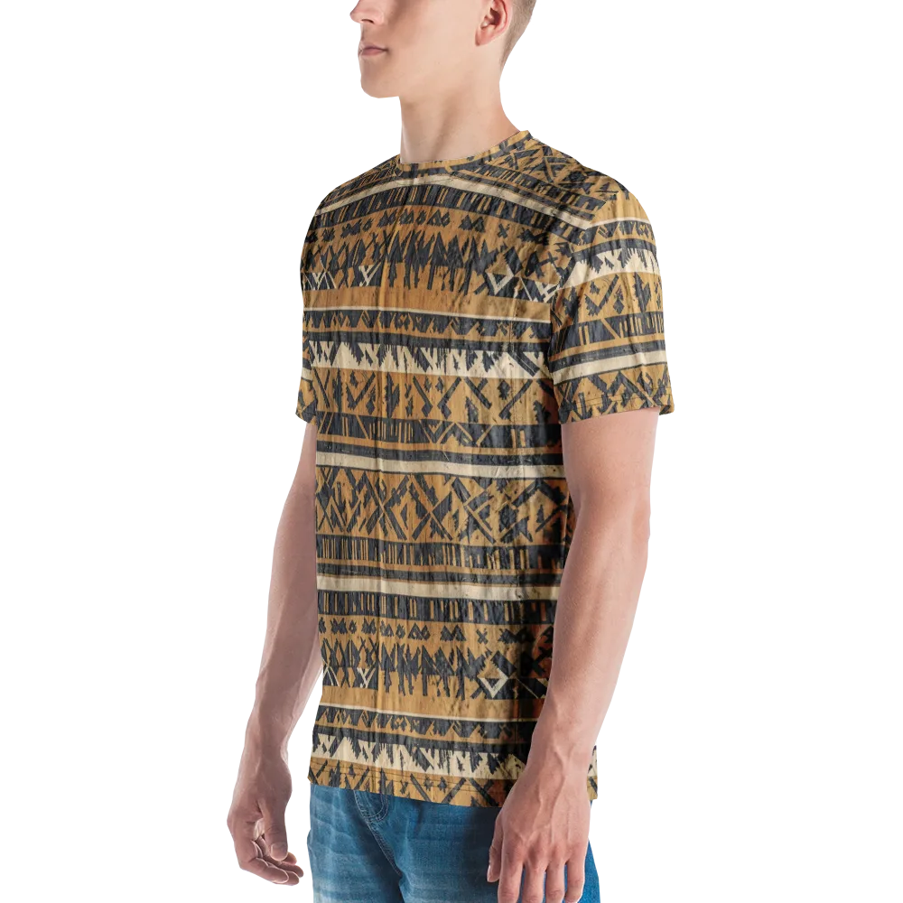 Ochre Nomad on Men's Crew Neck T-Shirt — Left