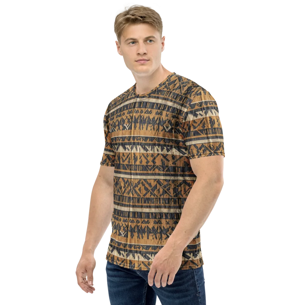 Ochre Nomad on Men's Crew Neck T-Shirt — Left