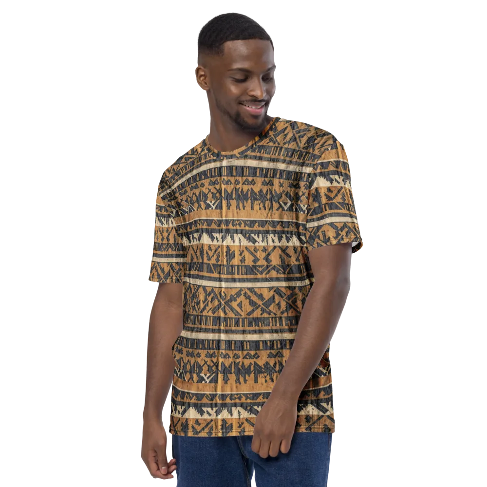 Ochre Nomad on Men's Crew Neck T-Shirt — Left