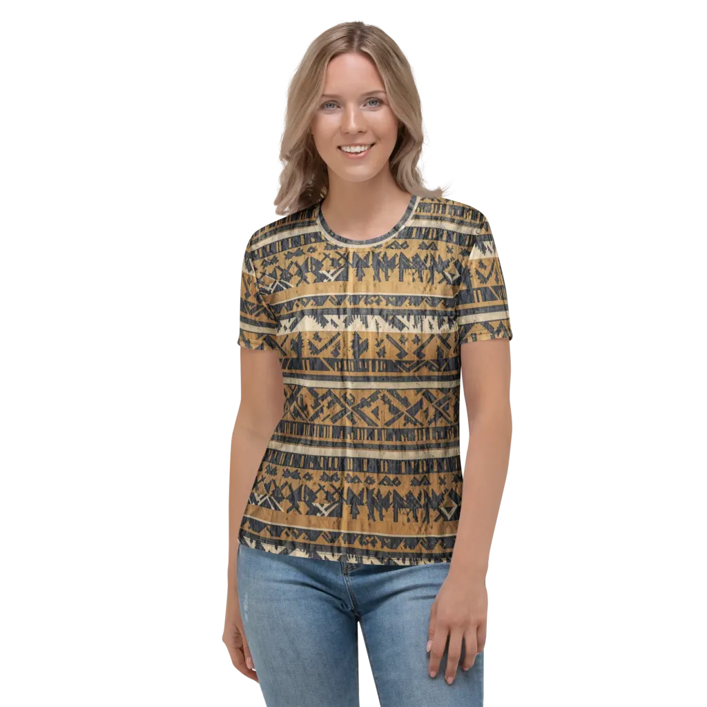 Ochre Nomad on Women's Crew Neck T-Shirt — Front
