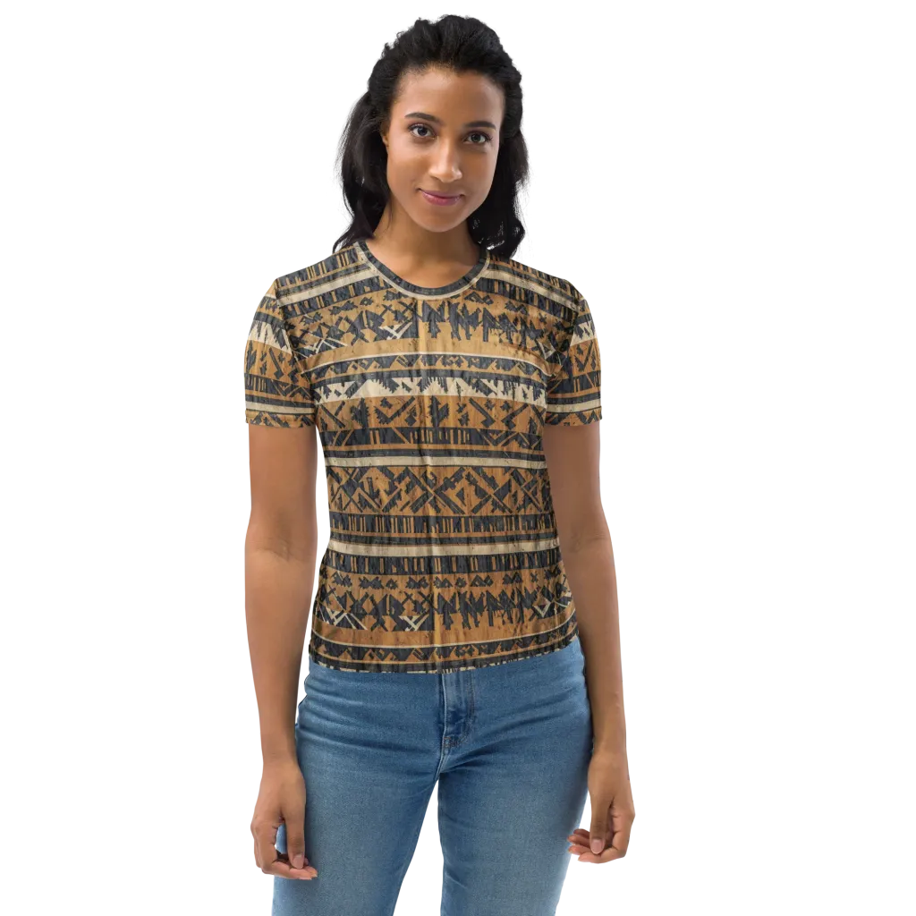 Ochre Nomad on Women's Crew Neck T-Shirt — Front