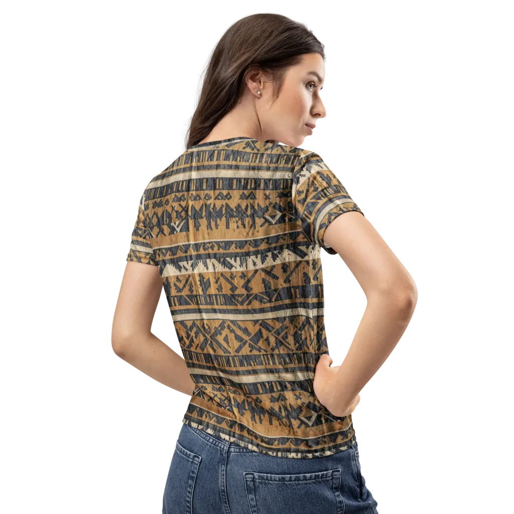 Ochre Nomad on Women's Crew Neck T-Shirt — Back