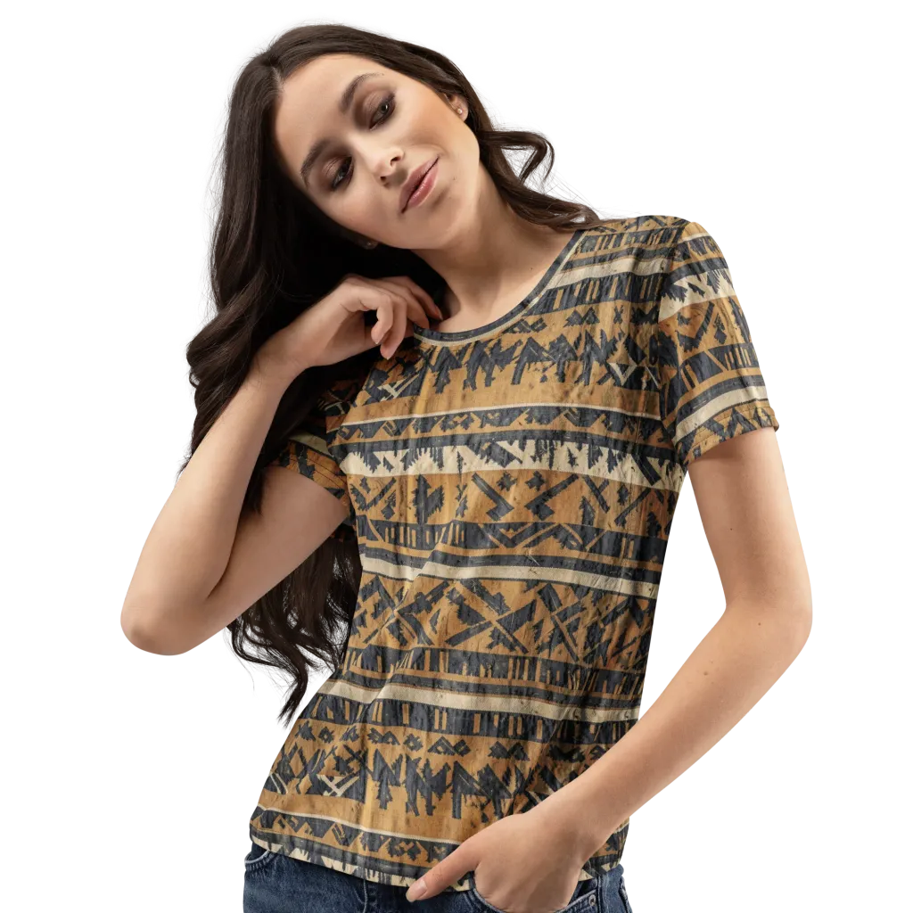 Ochre Nomad on Women's Crew Neck T-Shirt — Left Front