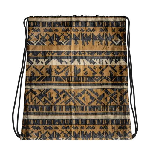 Ochre Nomad on a Drawstring Bag