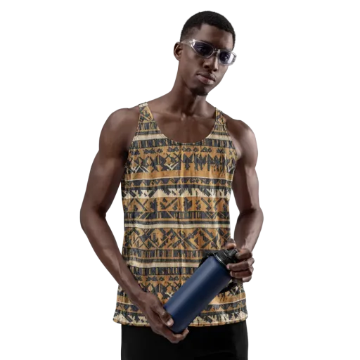 Ochre Nomad on a Men's Tank Top