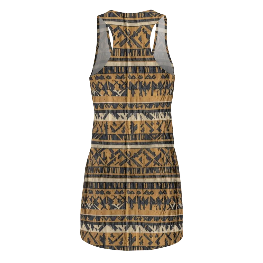 Ochre Nomad on Racerback Dress — Back