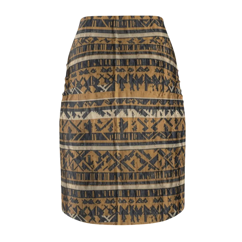 Ochre Nomad on Pencil Skirt — Back
