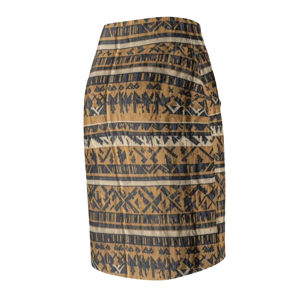 Ochre Nomad on Pencil Skirt — Back Side