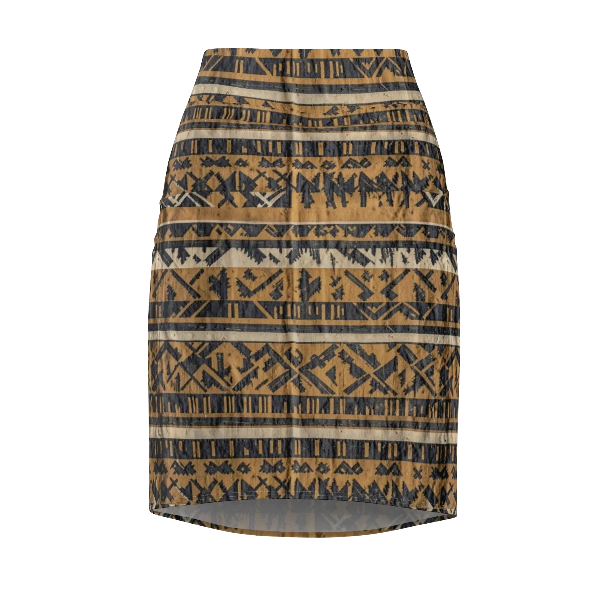 Ochre Nomad on Pencil Skirt — Front