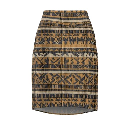 Ochre Nomad on a Pencil Skirt