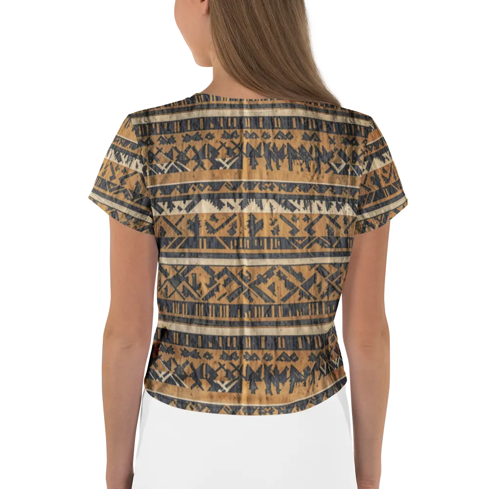 Ochre Nomad on Crop Tee — Back