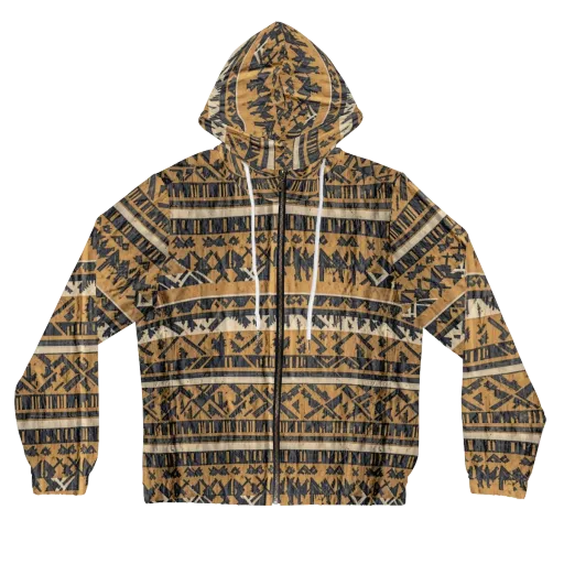 Ochre Nomad on a Women's Full-Zip Hoodie