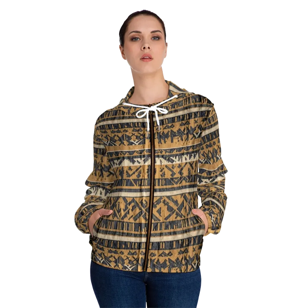 Ochre Nomad on Women's Full-Zip Hoodie — Front On Person