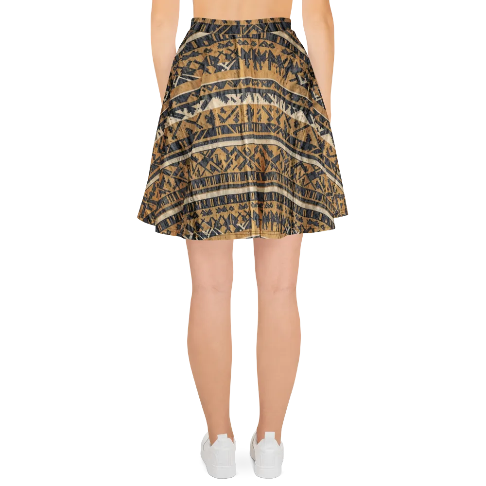 Ochre Nomad on Skater Skirt — Back