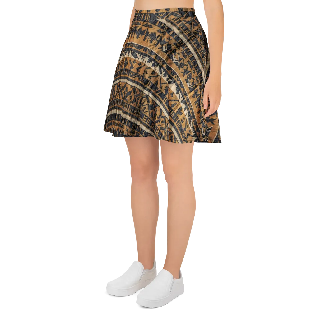 Ochre Nomad on Skater Skirt — Left