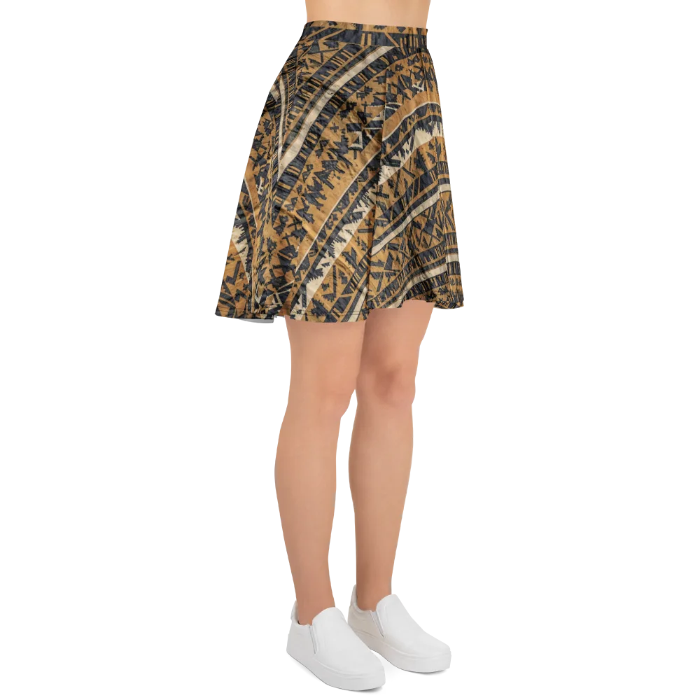 Ochre Nomad on Skater Skirt — Right
