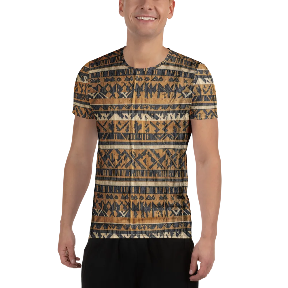 Ochre Nomad on Men's Athletic T-Shirt — Front