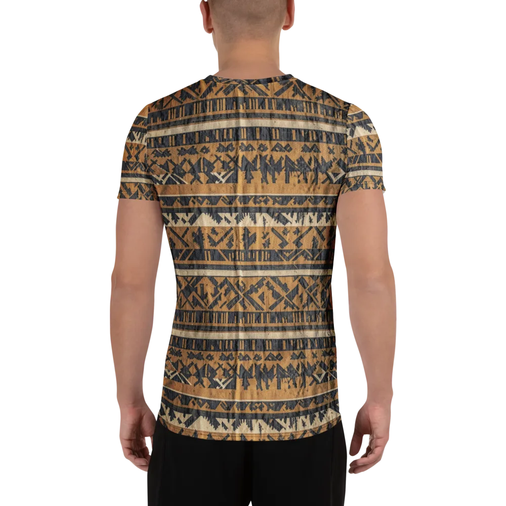Ochre Nomad on Men's Athletic T-Shirt — Back