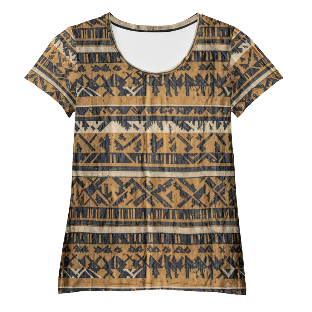Ochre Nomad on Women's Athletic T-Shirt — Front