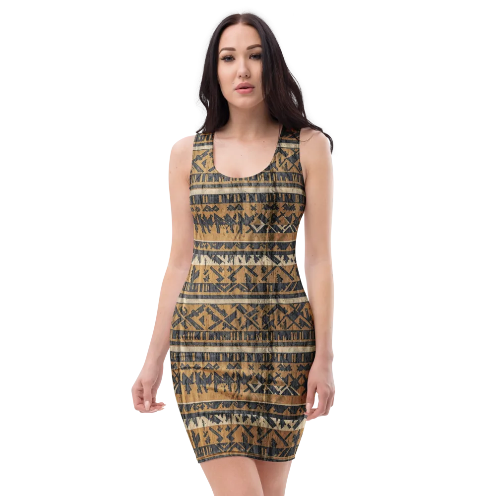 Ochre Nomad on Bodycon Dress — Front