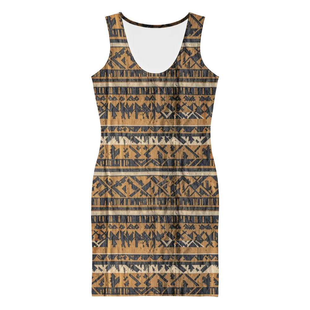 Ochre Nomad on Bodycon Dress — Front