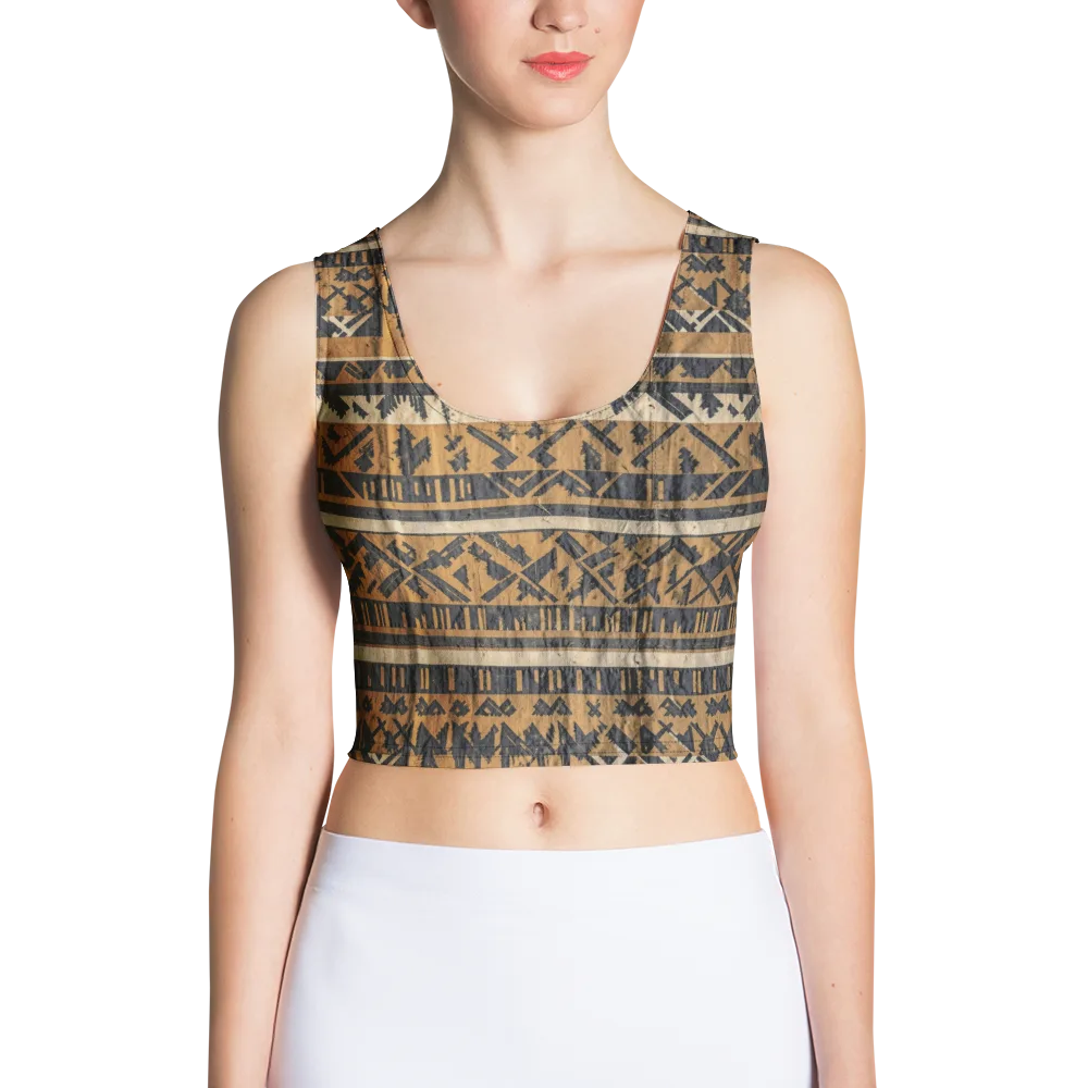 Ochre Nomad on Crop Top — Front