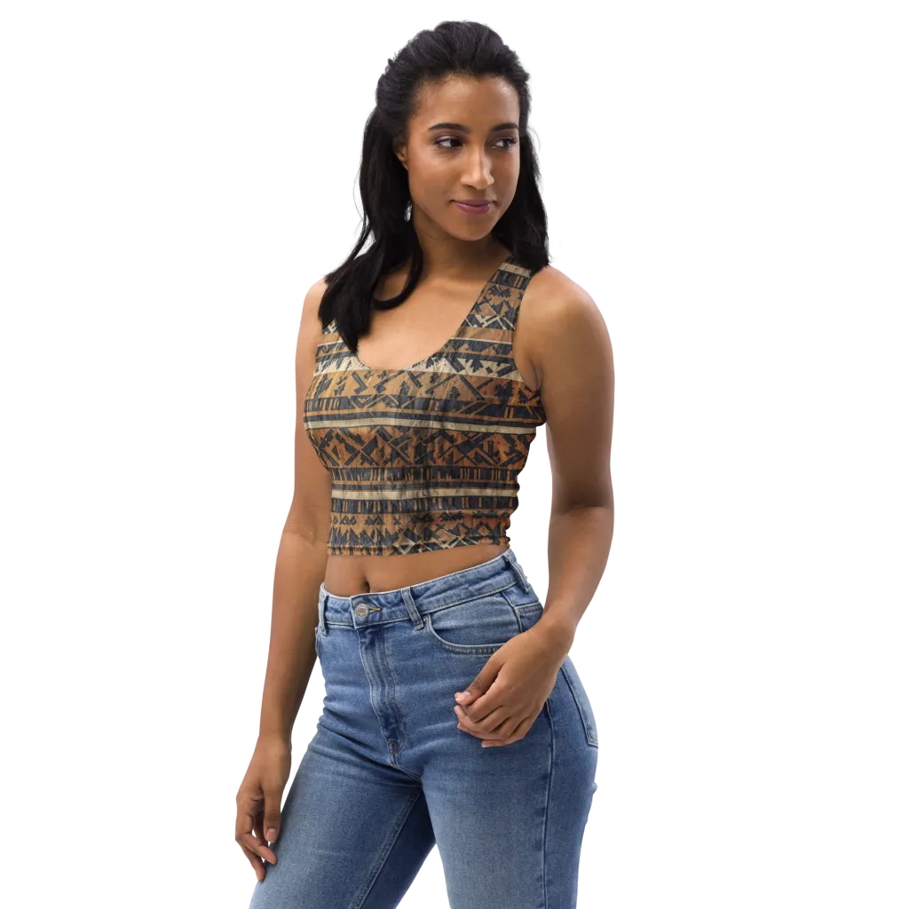 Ochre Nomad on Crop Top — Left Front