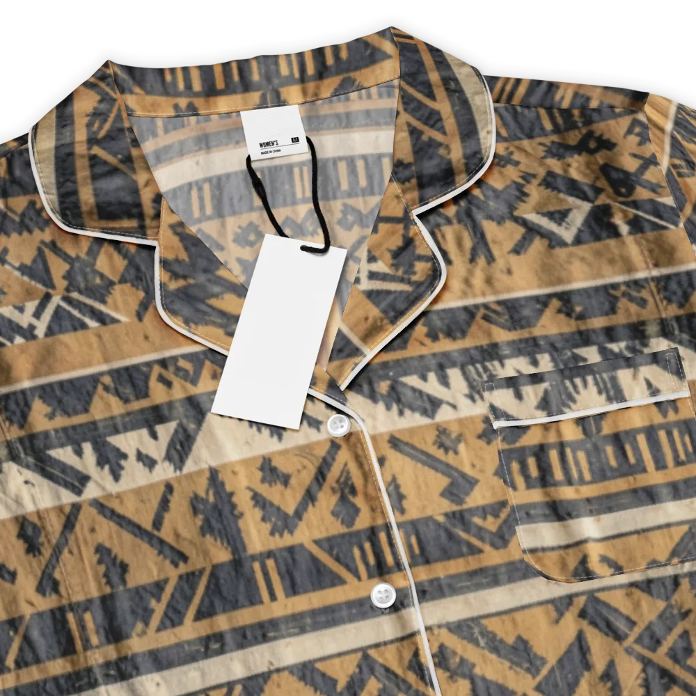 Ochre Nomad on Women's Short Sleeve Pajama Top — Product details