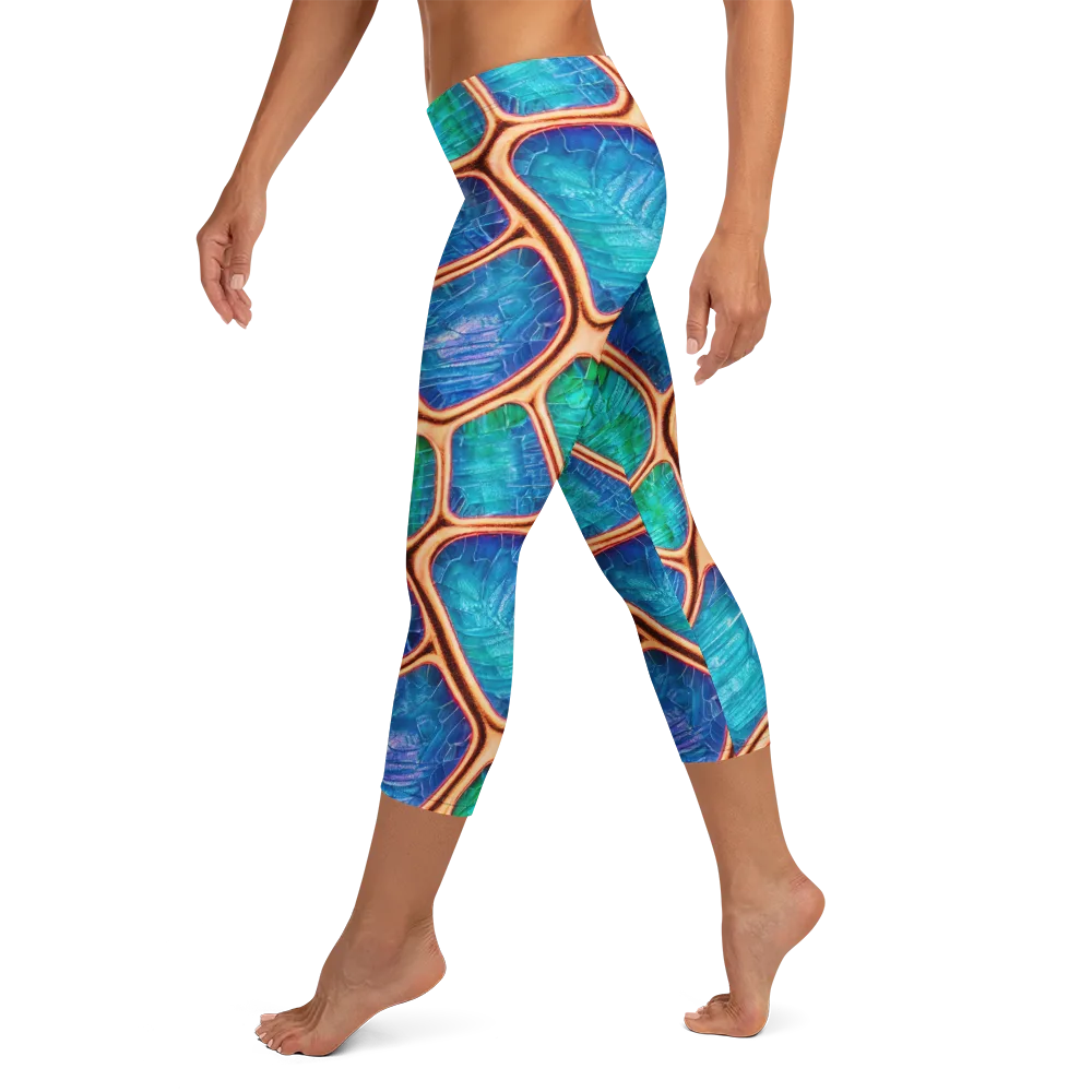 Amber Reef on Capri Leggings — Left