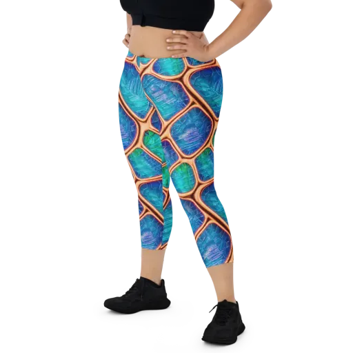 Amber Reef on a Capri Leggings