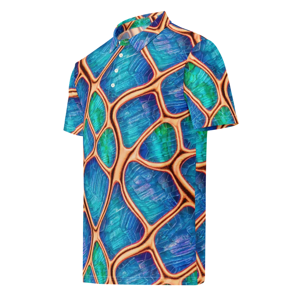 Amber Reef on Men's Slim Fit Polo Shirt — Left Front