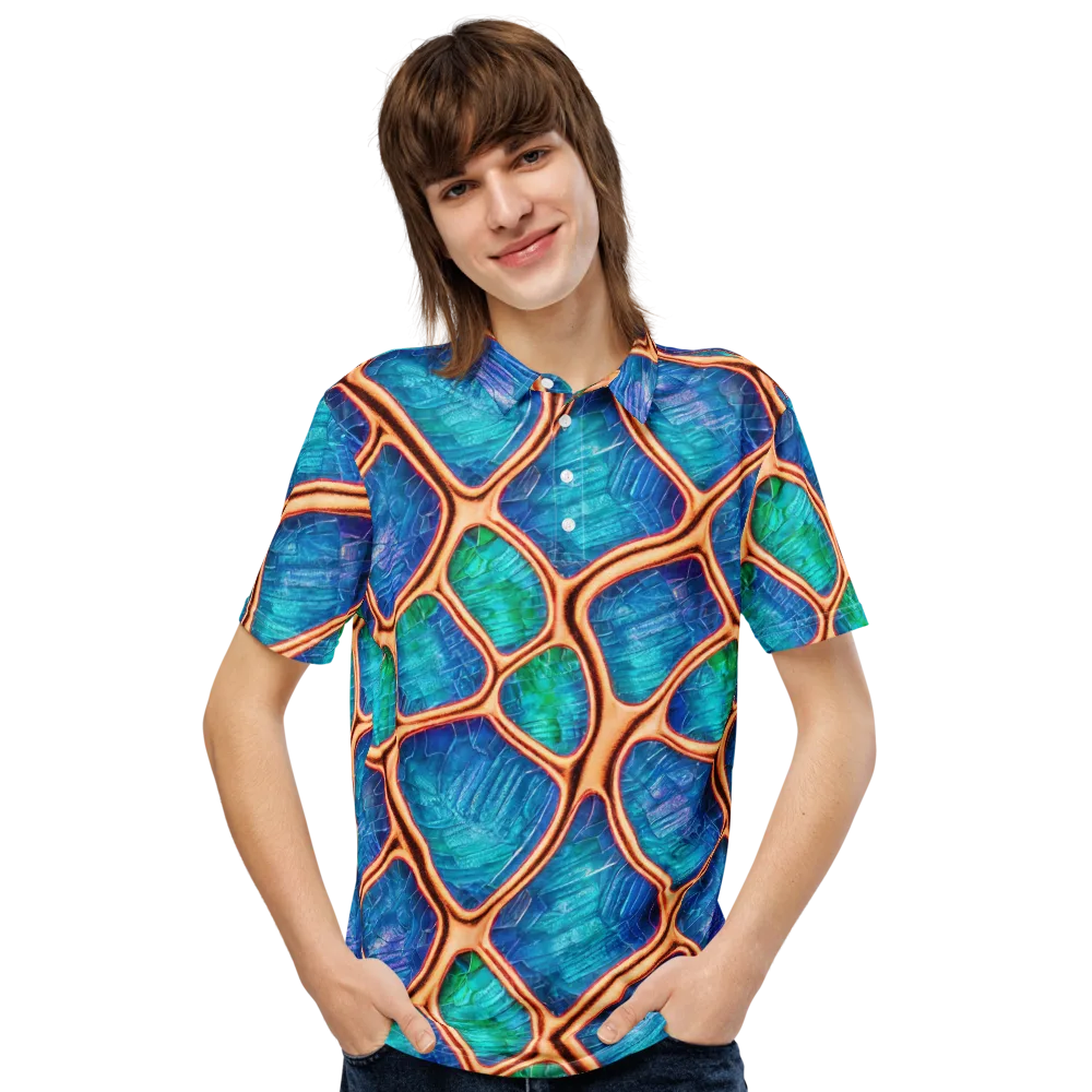 Amber Reef on Men's Slim Fit Polo Shirt — Front