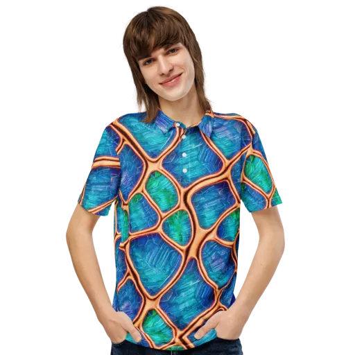 Amber Reef on a Men's Slim Fit Polo Shirt