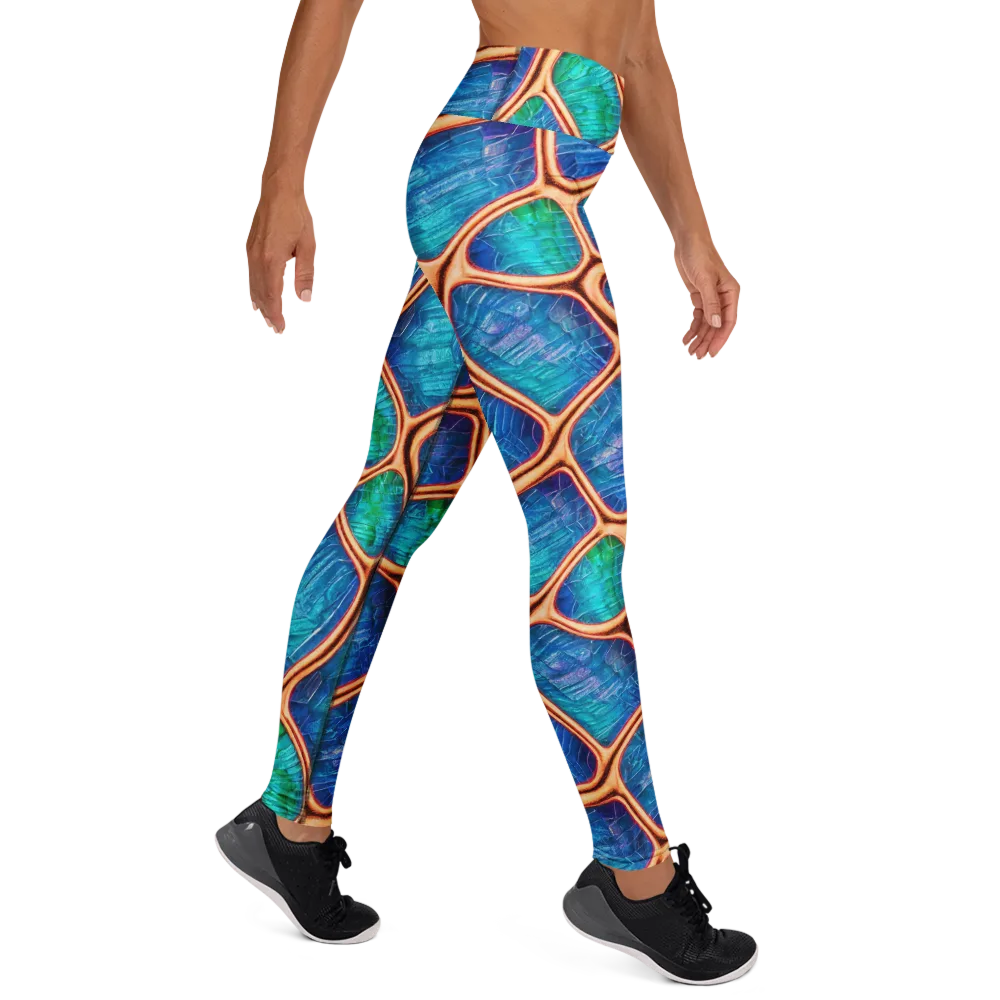 Amber Reef on Yoga Leggings — Right