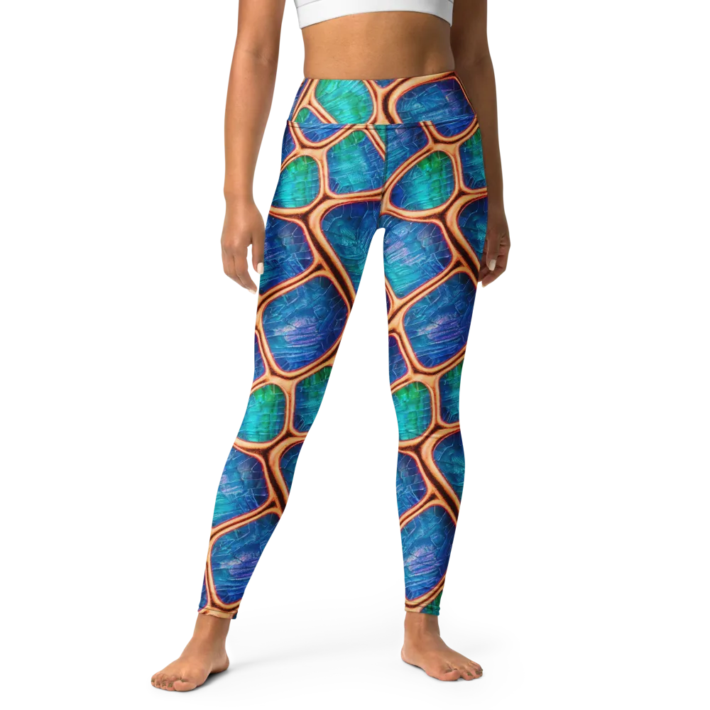 Amber Reef on Yoga Leggings — Front